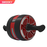 史莫卡 SMOOKY计数健腹轮自动回弹静音健身器材腹肌轮收腹运动减肚子滚轮 智能魔力红健腹轮