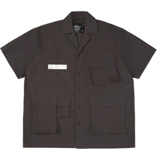 ROARINGWILD 男女款长袖衬衫 ORW212218-03 炭黑色 XS