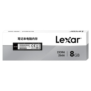 Lexar 雷克沙 DDR4 2666MHz 笔记本内存 普条 黑色 8GB LD4AS008G-R2666C