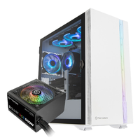 Thermaltake 曜越 H6 RGB EATX机箱 半侧透 白色+Smart RGB 500W白牌电源 套装
