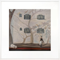 Ben Art Gallery 本艺术空间 沈周来 抽象风景油画《我和我》50x60cm 水彩纸 白色画框
