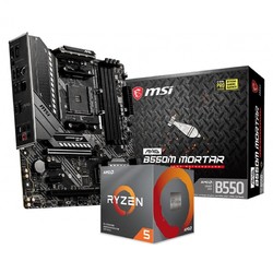 MSI 微星 B550M MORTAR主板 + AMD R5-5600X 散片 处理器 板U套装