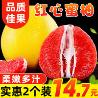 十记庄园 红心柚中果2个 净果4-5斤