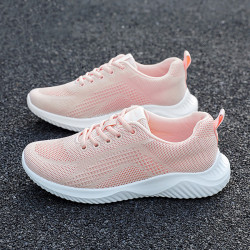 warrior 回力 运动鞋女鞋夏秋透气飞织网面鞋百搭休闲轻便减震软底