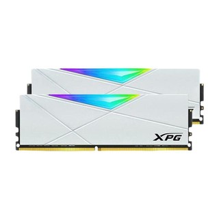 ADATA 威刚 龙耀D50 DDR4 3200MHz RGB 台式机内存 灯条 白色 16GB 8GB*2