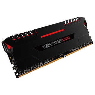 USCORSAIR 美商海盗船 复仇者LPX系列 DDR4 3200MHZ 单色 灯条 台式机内存 黑色 16GB 8GB*2 红灯