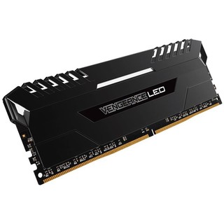 USCORSAIR 美商海盗船 复仇者LPX系列 DDR4 3200MHZ 单色 灯条 台式机内存 黑色 16GB 8GB*2 白灯