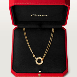 Cartier 卡地亚 love系列 B7224509 字母18K黄金钻石项链 0.03克拉 41cm