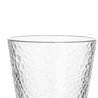 DANYU 丹语 矮款锤纹玻璃杯 300ml*2 透明
