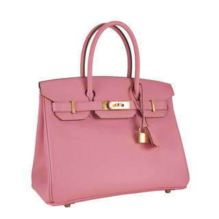 HERMÈS 爱马仕 BIRKIN系列 30 女士牛皮手提包 ROSE CONFETTI