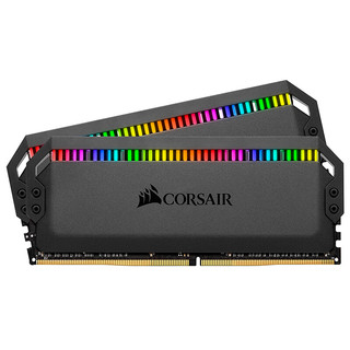 USCORSAIR 美商海盗船 统治者系列 DDR4 3200MHz RGB 台式机内存 灯条 黑色 32GB 16GB*2 CMT16GX4M2C3200C16