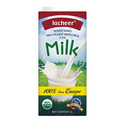Lacheer 兰雀 3.6g蛋白质全脂高钙牛奶 1L*12盒+爱谊酸奶 180ml*12盒