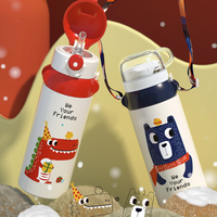 富光 萌宝系列 WFZ1125-600 保温杯 600ml 蓝色小熊