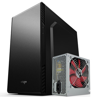 aigo 爱国者 嘉年华 V6 M-ATX机箱 半侧透 黑色 含电源 300W