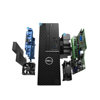 DELL 戴尔 Precision T3430 工作站 （1芯至强E-2124G、P620、8GB、32GB SSD+2TB HDD)