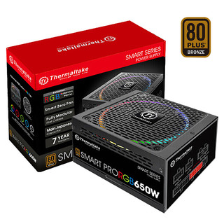 Thermaltake 曜越 Smart Pro RGB 650W 铜牌（85%）全模组ATX电源 650W