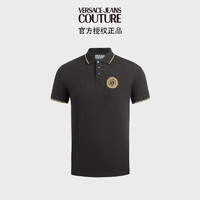 VERSACE 范思哲 男士V字徽章刺绣POLO衫 00003470675