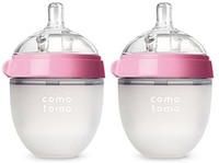 comotomo 可么多么 Comotomo 婴儿奶瓶，粉红色，5盎司（约147.85毫升），2件