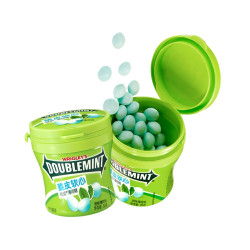 箭牌糖果_wrigley 箭牌 绿箭无糖薄荷糖果脆皮软心原味薄荷80g瓶装