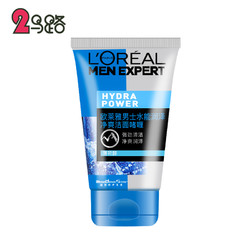 L'OREAL PARIS 巴黎欧莱雅 L'OREAL 欧莱雅 男士 水能润泽净爽洁面啫喱 100毫升/支 清爽补水 持久控油