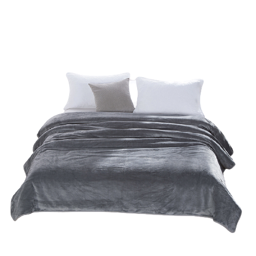 bejirog 北极绒 法兰绒毛毯 灰色 150*200cm