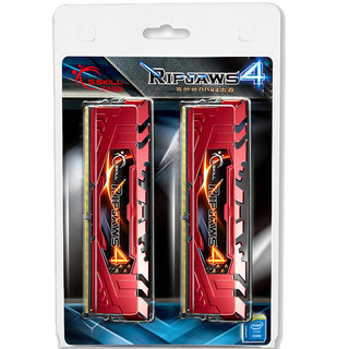 G.SKILL 芝奇 Ripjaws 4系列 DDR4 3000MHz 台式机内存 法拉利红 16GB 8GBx2 F4-3000C16D-16GRRB