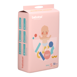 BebeTour 积木系列 婴儿纸尿裤 S58片