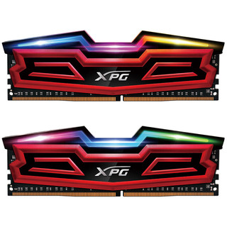 ADATA 威刚 XPG-龙耀系列 DDR4 3000MHz RGB 台式机内存 灯条 红色 16GB 8GBx2