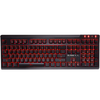 G.SKILL 芝奇 KM570 108键 有线机械键盘 黑色 Cherry红轴 单光