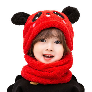 KIDNOAM 儿童熊猫围脖护耳帽