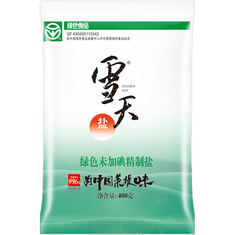 xuetian 雪天 绿色未加碘精制盐 400g*7袋