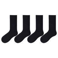 BANDGEWOO 阪织屋 女士中筒袜套装 713153566 加厚款 4双装 黑色