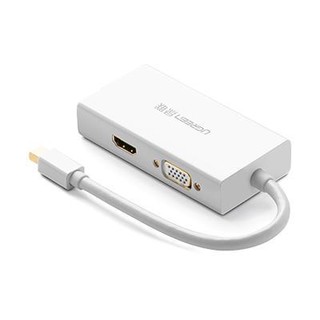 UGREEN 绿联 MD114 接口转换器 Mini DP转HDMI VGA DVI 0.26m 白色