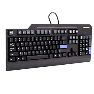 Lenovo 联想 EKB425A 有线薄膜键盘+KB1468- PS鼠标 键鼠套装 黑色