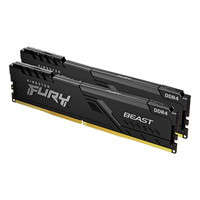 Kingston 金士顿 Fury系列 DDR4 3600MHz 台式机内存 马甲条 黑色 64GB 32GB*2 HX436C18FB3K2/64