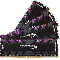 Kingston 金士顿 Predator 掠食者系列 DDR4 3200MHz 台式机内存 灯条 黑色 RGB 32GB 8GBx4 HX432C16PB3/32