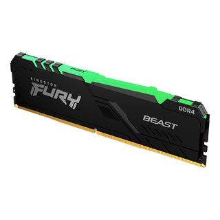 Kingston 金士顿 Fury系列 DDR4 3200MHz 台式机内存 灯条 黑色 RGB 8GB HX432C16FB3A/8