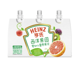 Heinz 亨氏 西洋果园婴幼儿宝宝水果泥辅食果汁泥西梅猕猴桃西梅泥 78g*3袋