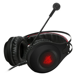 NUBWO 狼博旺 N2 耳罩式头戴式动圈降噪有线耳机 黑红色 USB口
