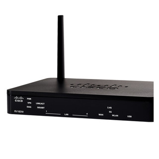 CISCO 思科 RV160W-C-K9-CN 单频160M 企业级千兆VPN路由器 Wi-Fi 4 黑色