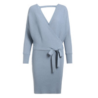 ochirly 欧时力 女士短款连衣裙 1NW303932F 灰蓝 S