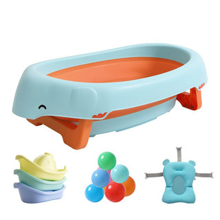 rikang 日康 RK-X1023-3 婴儿折叠浴盆+浴垫 绿色