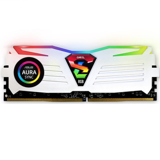 GEIL 金邦 极光SUPER LUCE RGB SYNC系列 DDR4 3000MHz 台式机内存 灯条 白色 8GB