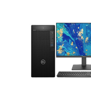 DELL 戴尔 OptiPlex 3080MT 十代酷睿版 23.8英寸 商务台式机 黑色 (酷睿i5-10500、核芯显卡、16GB、1TB HDD、风冷、IPS)