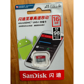 SanDisk 闪迪 SDSQUNC Micro-SD存储卡 16GB（UHS-I、A1）