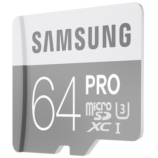 SAMSUNG 三星 专业版 Micro-SD存储卡 64GB（UHS-I、U3）