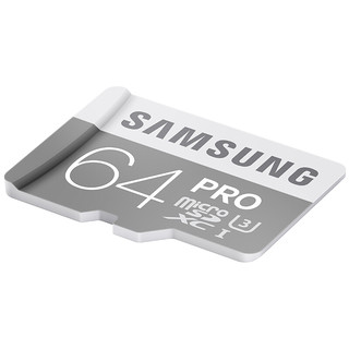 SAMSUNG 三星 专业版 Micro-SD存储卡 64GB（UHS-I、U3）