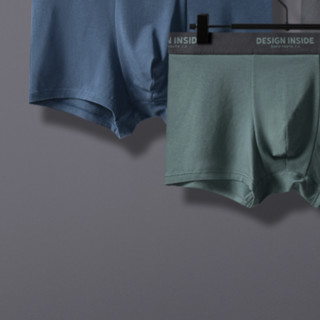 DAPU 大朴 青春系列 男士平角内裤套装 AE0N02102 3条装(蓝色+灰绿+深灰) L