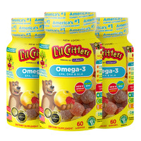 L'il Critters 丽贵 儿童DHA鱼油Omega 3健脑益视软糖 60粒/瓶