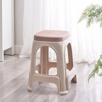 侑家良品 家用塑料凳子加厚 卡其色